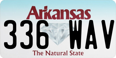 AR license plate 336WAV