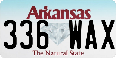 AR license plate 336WAX