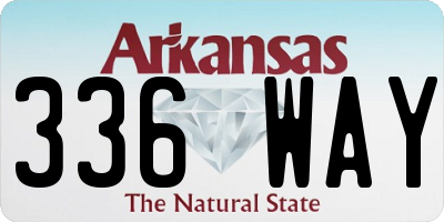 AR license plate 336WAY