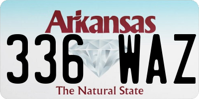 AR license plate 336WAZ