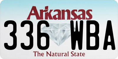AR license plate 336WBA