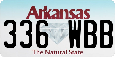 AR license plate 336WBB