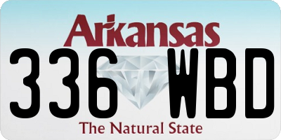 AR license plate 336WBD