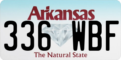 AR license plate 336WBF