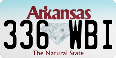 AR license plate 336WBI
