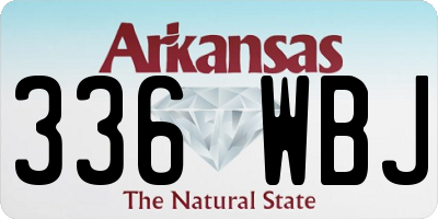 AR license plate 336WBJ