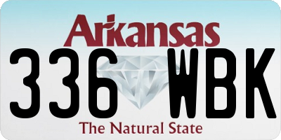 AR license plate 336WBK