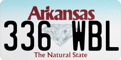 AR license plate 336WBL