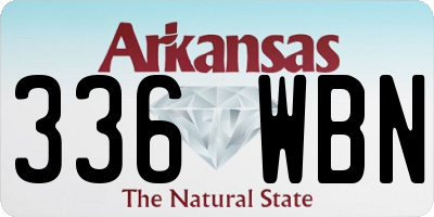 AR license plate 336WBN