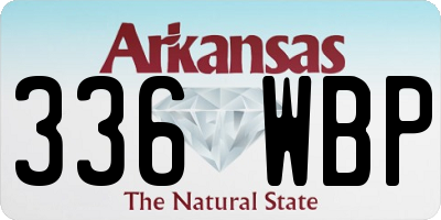 AR license plate 336WBP