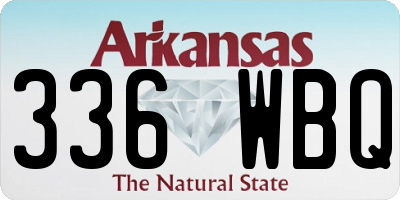 AR license plate 336WBQ