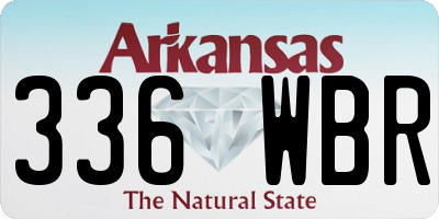 AR license plate 336WBR