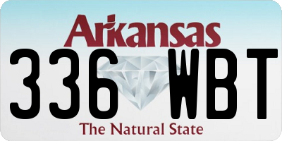 AR license plate 336WBT