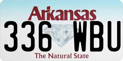 AR license plate 336WBU
