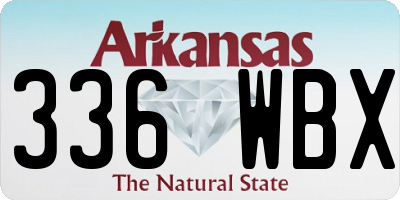 AR license plate 336WBX