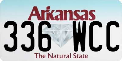 AR license plate 336WCC