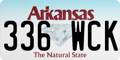 AR license plate 336WCK