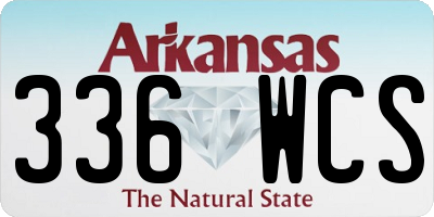AR license plate 336WCS