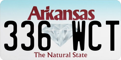 AR license plate 336WCT