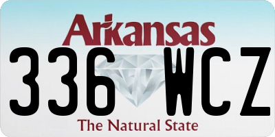 AR license plate 336WCZ