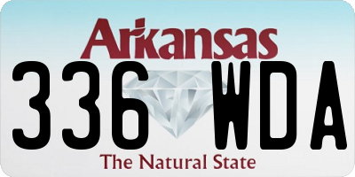 AR license plate 336WDA