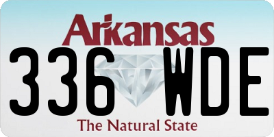 AR license plate 336WDE