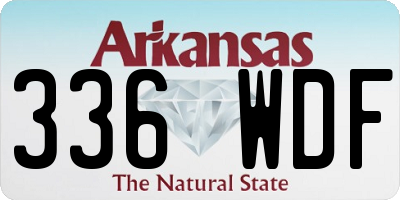 AR license plate 336WDF