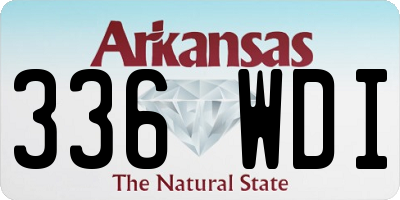 AR license plate 336WDI