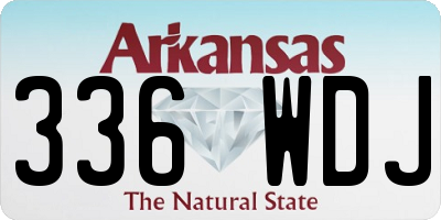 AR license plate 336WDJ