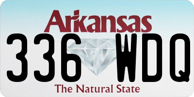 AR license plate 336WDQ