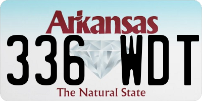 AR license plate 336WDT