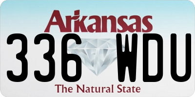 AR license plate 336WDU