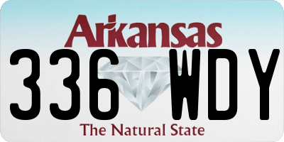 AR license plate 336WDY