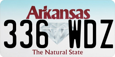 AR license plate 336WDZ
