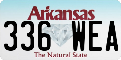 AR license plate 336WEA