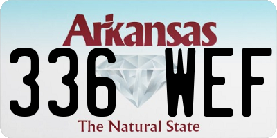 AR license plate 336WEF