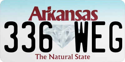 AR license plate 336WEG