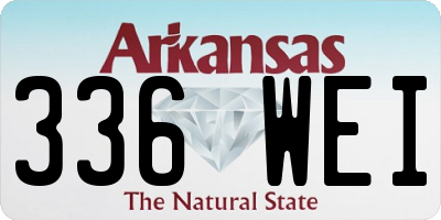 AR license plate 336WEI