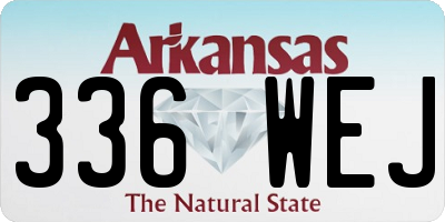 AR license plate 336WEJ