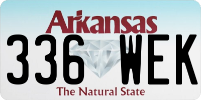 AR license plate 336WEK