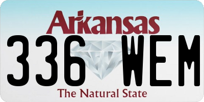 AR license plate 336WEM