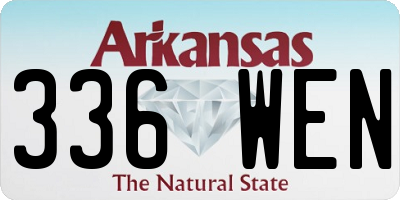 AR license plate 336WEN