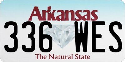 AR license plate 336WES
