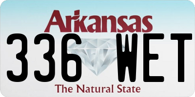AR license plate 336WET