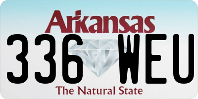 AR license plate 336WEU