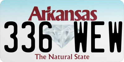 AR license plate 336WEW
