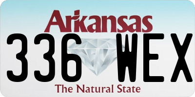 AR license plate 336WEX