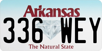 AR license plate 336WEY