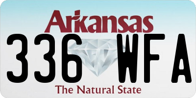 AR license plate 336WFA