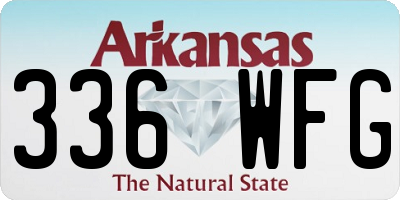 AR license plate 336WFG